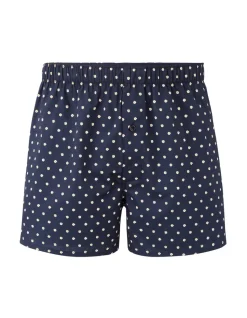 100% katoenen boxershort met madeliefjesmotief - marine