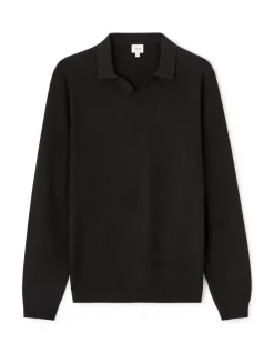 100% katoenen polokraagtrui - zwart
