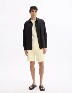 100% katoenen poplin overshirt - zwart