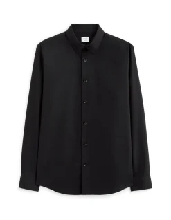 100% katoenen Poplin Regular fit overhemd - zwart