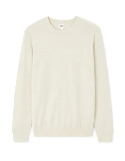 100% katoenen ronde hals trui - lichtbeige