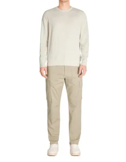 100% katoenen ronde hals trui - lichtbeige