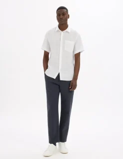 100% linnen hemd regular fit - wit