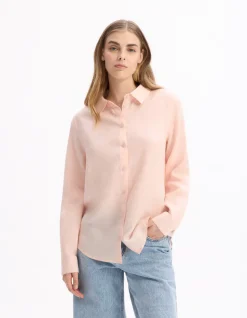 100% linnen overhemd - roze