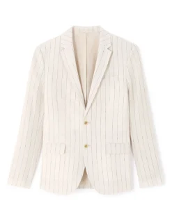 100% linnen slim-fit colbert - natuurlijk