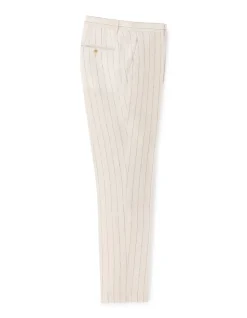 100% linnen slim-fit pantalon - natuurlijk