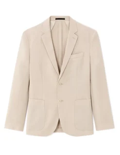 100% lyocell slim blazer - beige