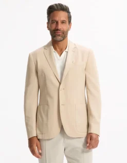 100% lyocell slim blazer - beige