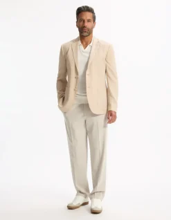 100% lyocell slim blazer - beige
