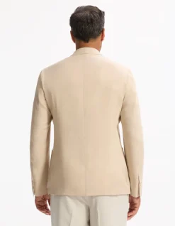 100% lyocell slim blazer - beige