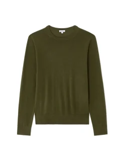 100% Merinowol Rondehals Trui - Groen