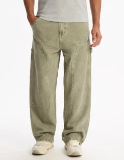 Baggy broek 100% katoen - kaki