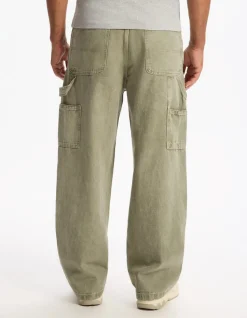 Baggy broek 100% katoen - kaki