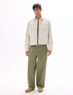 Baggy chino broek 100% katoen - licht kaki