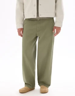 Baggy chino broek 100% katoen - licht kaki