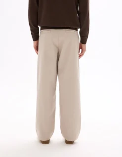 Baggy chino broek 100% katoen - lichtbeige