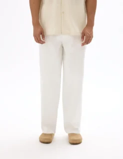 Baggy chino in stretchkatoen - wit
