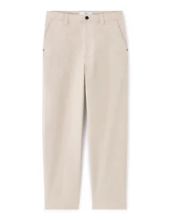 Baggy chinobroek van stretchkatoen - beige