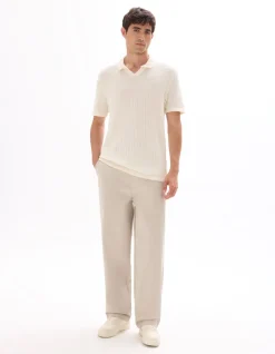Baggy chinobroek van stretchkatoen - beige