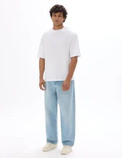 Baggy jeans van 100% katoen - Gebleekt