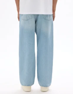 Baggy jeans van 100% katoen - Gebleekt