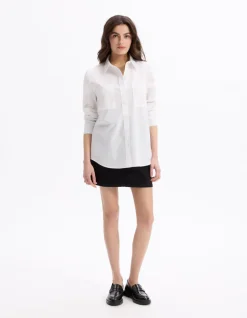 Basic korte denim rok - zwart