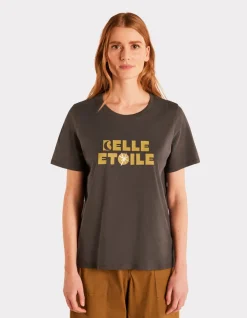 Bedrukt katoenen t-shirt - grijs