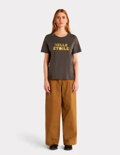 Bedrukt katoenen t-shirt - grijs