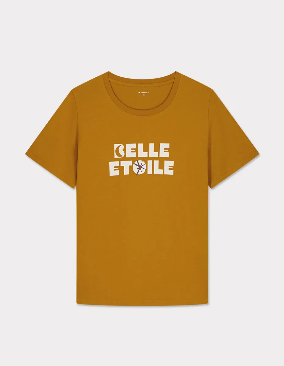 Bedrukt katoenen T-shirt - kaki
