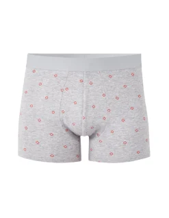 Bedrukte boxershorts - heidegrijs