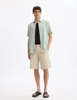 Bermuda 100% katoen - beige
