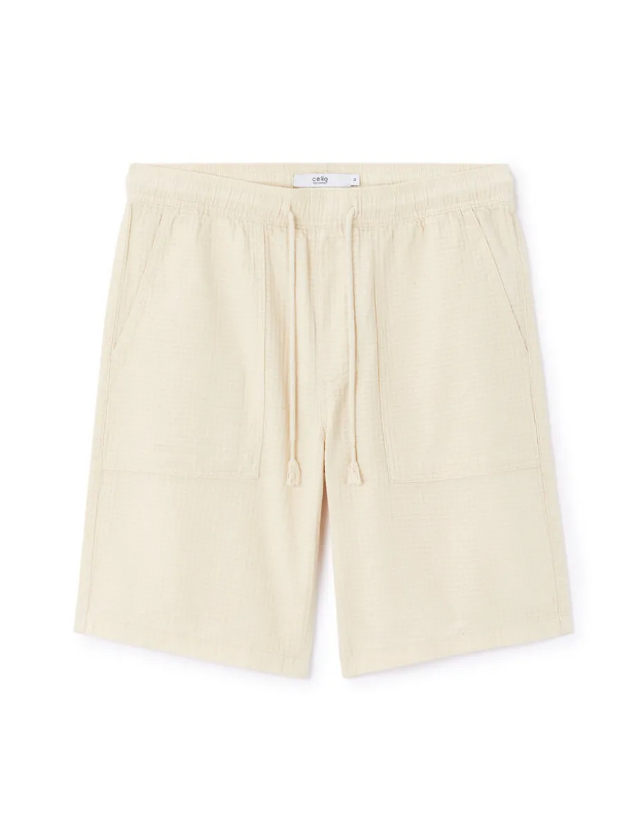 Bermuda 100% katoen - beige