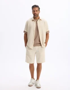 Bermuda 100% katoen - beige