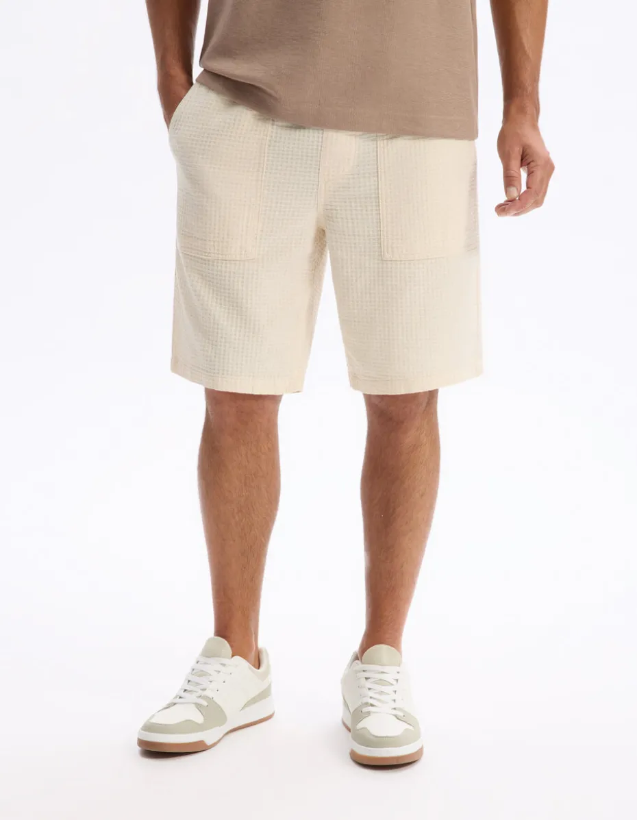 Bermuda 100% katoen - beige