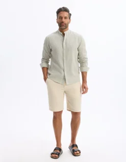 Bermuda 100% katoen - beige