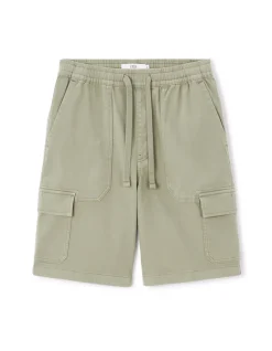 Bermuda 100% katoen stretch - kaki