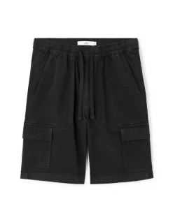 Bermuda 100% katoen stretch - zwart