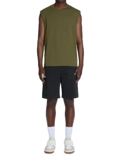 Bermuda 100% katoen stretch - zwart