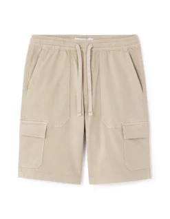 Bermuda 100% katoen stretch - beige