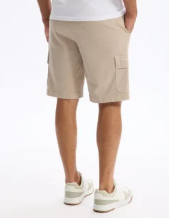 Bermuda 100% katoen stretch - beige