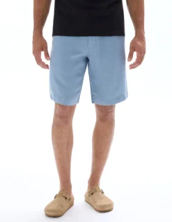 Bermuda 100% lin - blauw