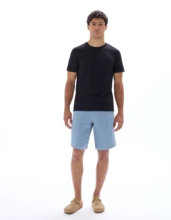 Bermuda 100% lin - blauw