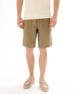 Bermuda 100% linnen - taupe