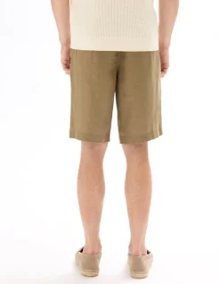 Bermuda 100% linnen - taupe