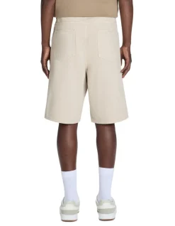 Bermuda baggy en jeans - beige