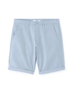 Bermuda chino van stretchkatoen - lichtblauw