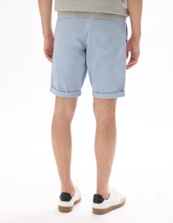 Bermuda chino van stretchkatoen - lichtblauw