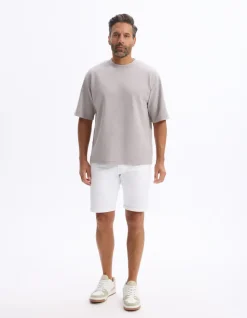 Bermuda recht en jeans - wit