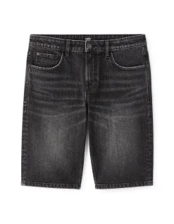 Bermuda recht en jeans - zwart
