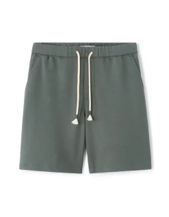 Bermudashorts piqué stretch - middengroen